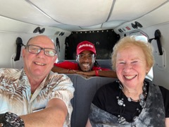 Gumption & us flying to San Juan
